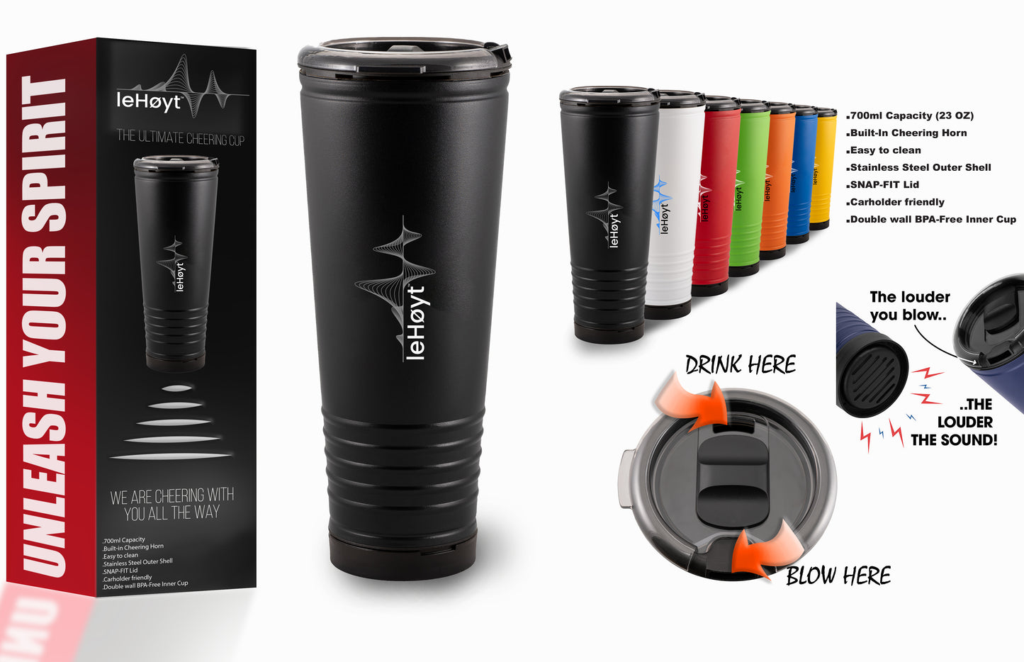 LEHØYT™ Cheering Cup- Raven Black