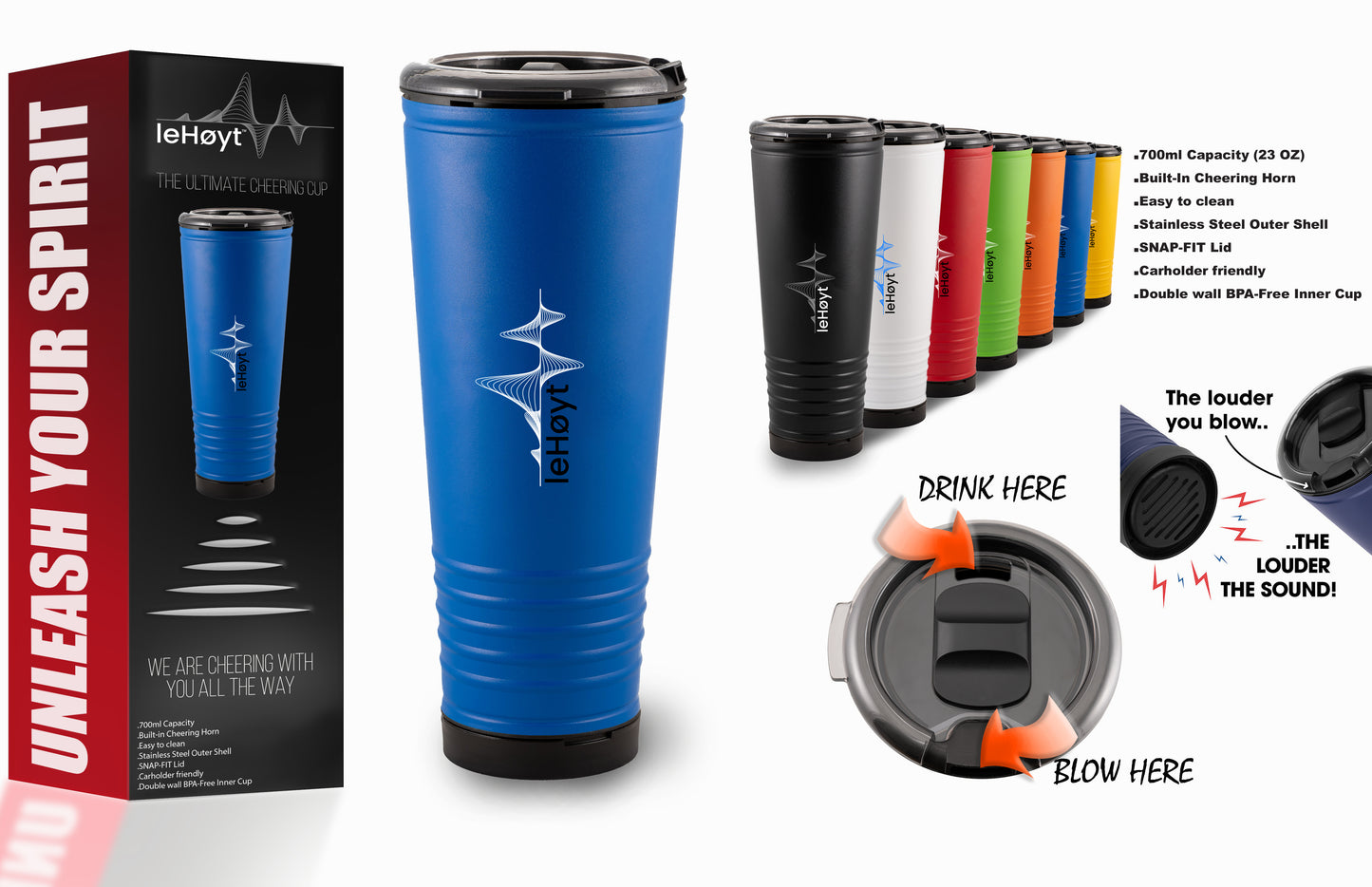 LEHØYT™ Cheering Cup - Azure Blue