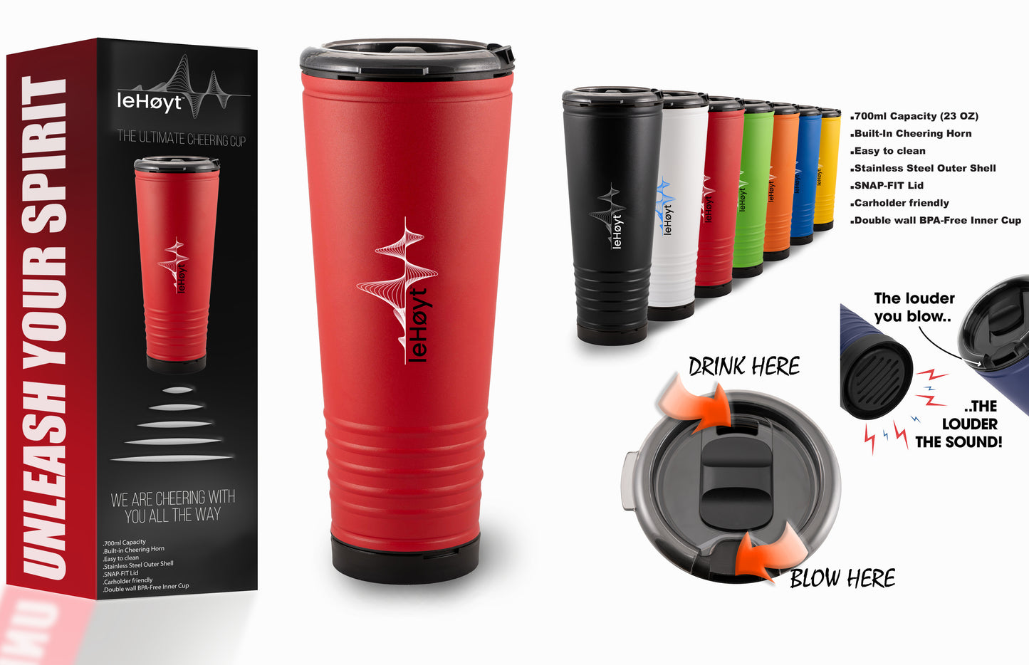 LEHØYT™ Cheering Cup - Hot Red